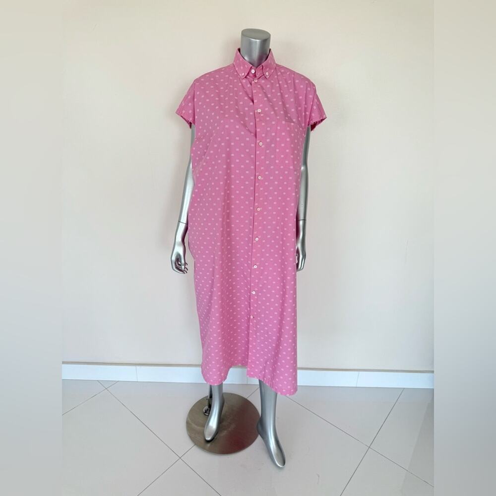 Balenciaga BB print cotton pink oversized dress size 38IT or 4US Authentic 2200$